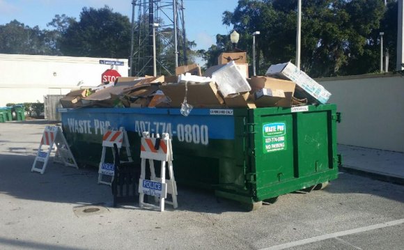 Waste Pro Dumpster at Winter