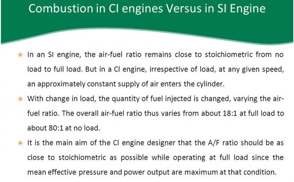 Combustion in CI engines