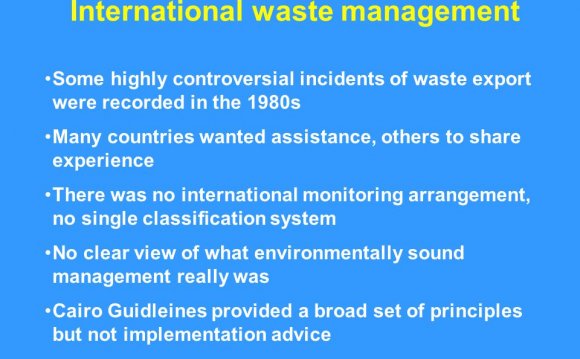 1.1 9 International waste