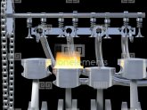 Four cylinder engine animation