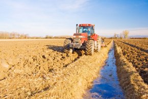 Tractor plow soil
