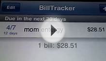 Bills and payment tracking made easy using BillTracker on