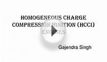 Homogeneous Charge Compression Ignition HCCI Engines