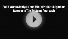 PDF Solid Waste Analysis and Minimization: A Systems
