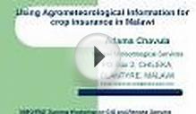 Using Agrometeorological Information for crop insurance in